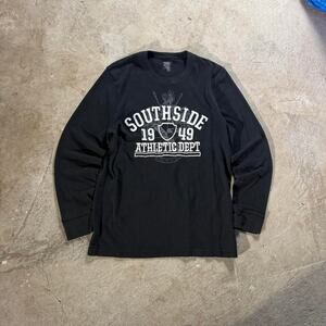 Black Southside Athletic Dept Thermal Longsleeve Shirt